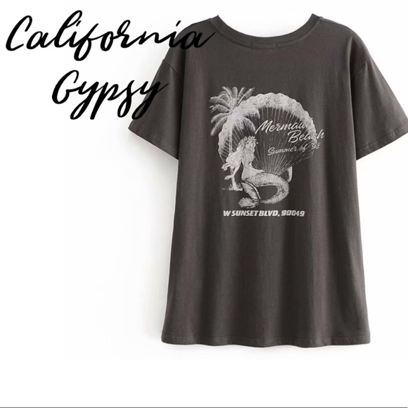 RESTOCKING🎉Mermaid Beach Gypsy boho T-shirt - Picture 6 of 13